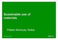 Petteri Alinikula, Nokia - LCA Sustainable Product Design Europe ...