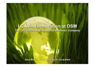 Dave Morris, DSM - LCA Sustainable Product Design Europe 2010