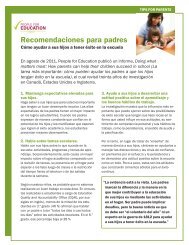 Recomendaciones para padres - People for Education