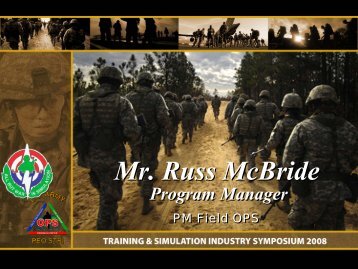 Mr. Russ McBride - PEO STRI - U.S. Army
