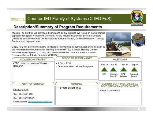 TSIS Update PM TRADE (COL Flanagan) - PEO STRI - U.S. Army