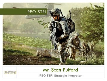 Mr. Scott Pulford - PEO STRI