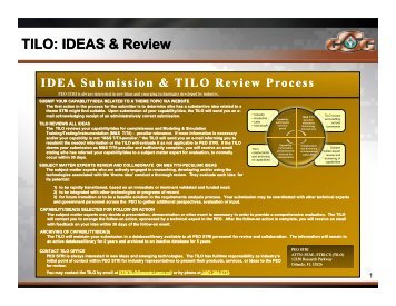 TILO: IDEAS & Review - PEO STRI