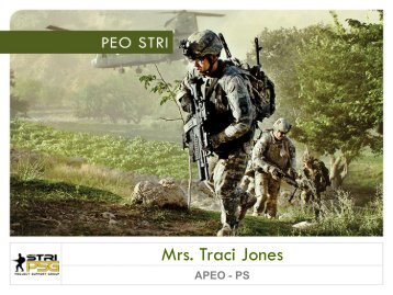 Mrs. Traci Jones - PEO STRI