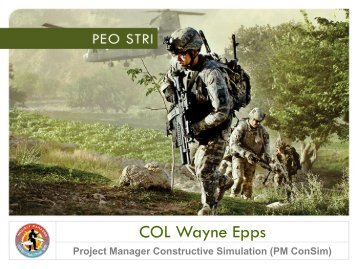 COL Wayne Epps, USA - PEO STRI