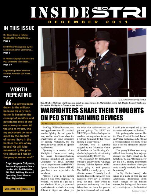 InsIde - PEO STRI - U.S. Army