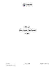 Ethiopia Operational Plan Report FY 2011 - Pepfar