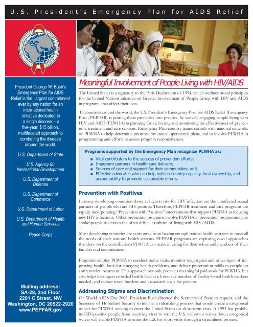 Meaningful Involvement of People Living with HIV/AIDS - PEPFAR