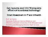 Prof. Ian Sanne Associate Professor Internal Medicine ... - PEPFAR