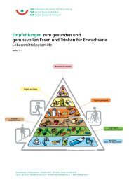 Merkblatt Lebensmittelpyramide