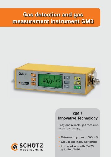 Gas detection and gas measurement instrument GM3