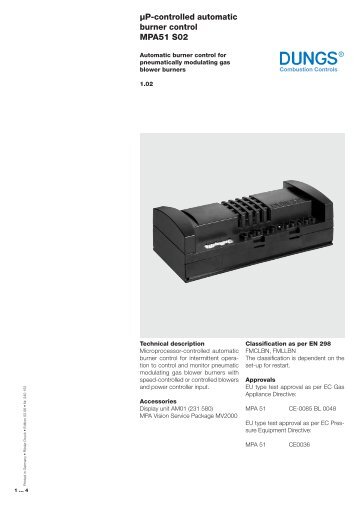 ÂµP-controlled automatic burner control MPA51 S02 - Peppas Ltd ...