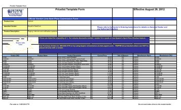 Current Price List (PDF) - Peppm