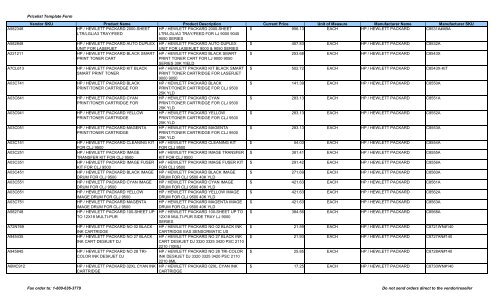 Current Price List (PDF) - Peppm