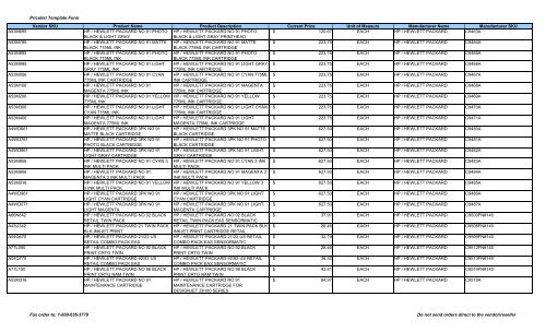 Current Price List (PDF) - Peppm