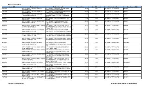 Current Price List (PDF) - Peppm