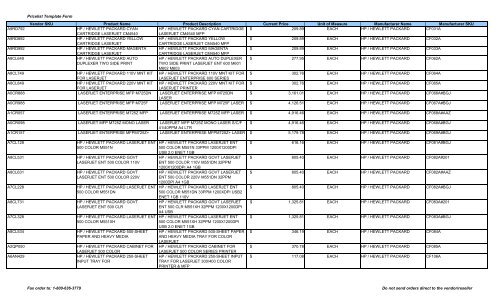 Current Price List (PDF) - Peppm