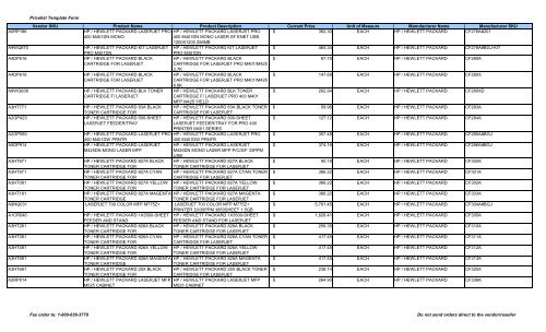 Current Price List (PDF) - Peppm