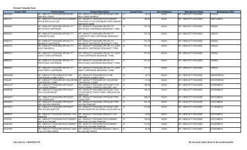 Current Price List (PDF) - Peppm