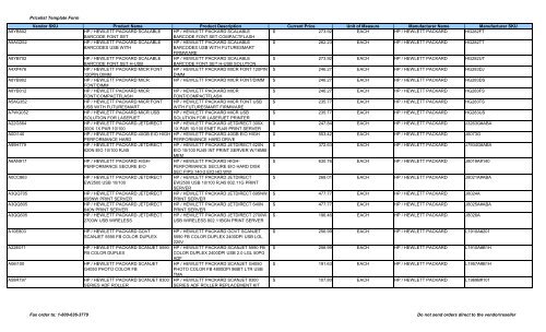 Current Price List (PDF) - Peppm