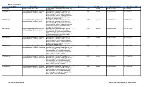 Current Price List (PDF) - Peppm