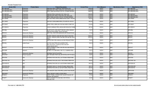 Current Price List (PDF) - Peppm