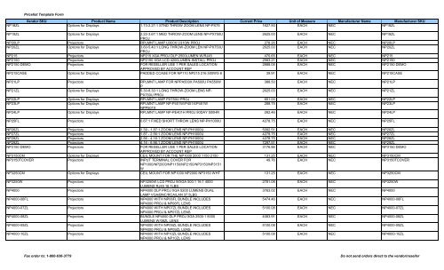 Current Price List (PDF) - Peppm