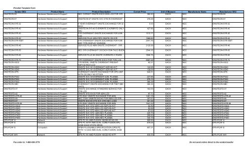 Current Price List (PDF) - Peppm