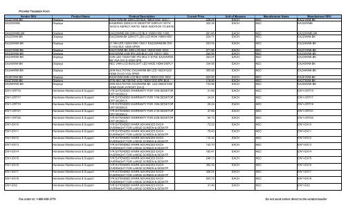 Current Price List (PDF) - Peppm