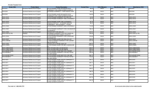 Current Price List (PDF) - Peppm