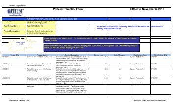 Current Price List (PDF) - Peppm