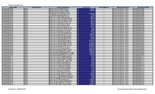 Current Price List (PDF) - Peppm