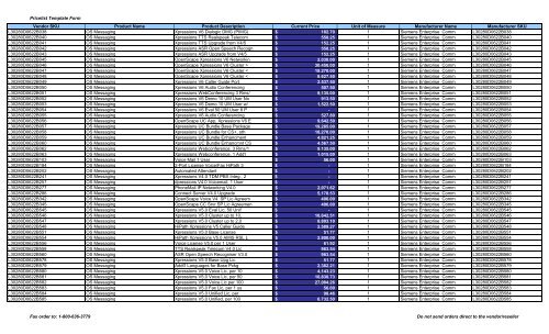 Current Price List (PDF) - Peppm