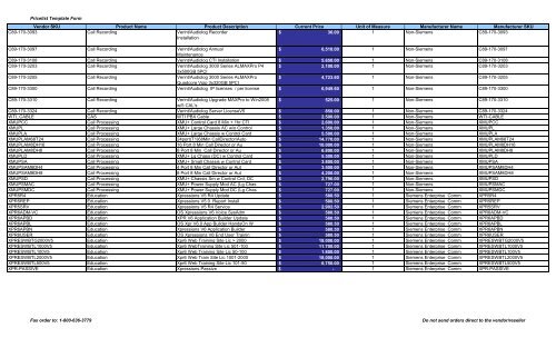 Current Price List (PDF) - Peppm