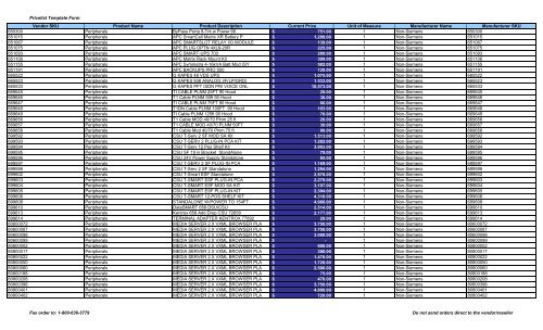 Current Price List (PDF) - Peppm