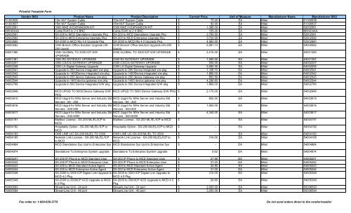 Mitel, Inc. Pricelist - Peppm