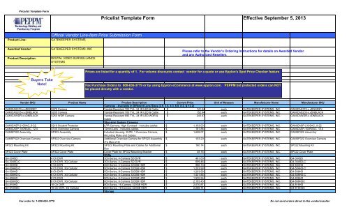 Current Price List (PDF) - Peppm