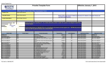 Current Price List (PDF) - Peppm