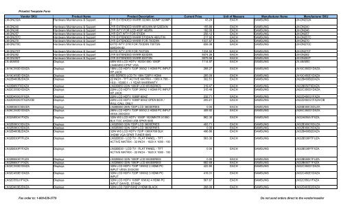 Current Price List (PDF) - Peppm