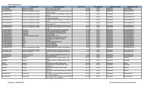 Current Price List (PDF) - Peppm