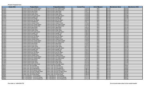 Current Price List (PDF) - Peppm