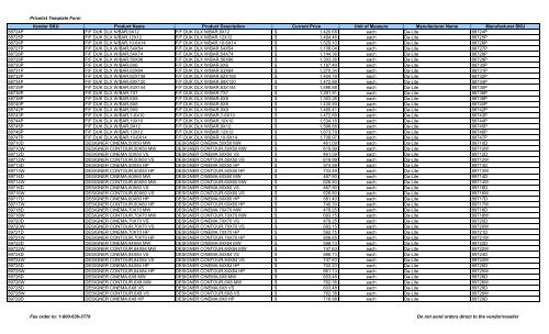 Current Price List (PDF) - Peppm