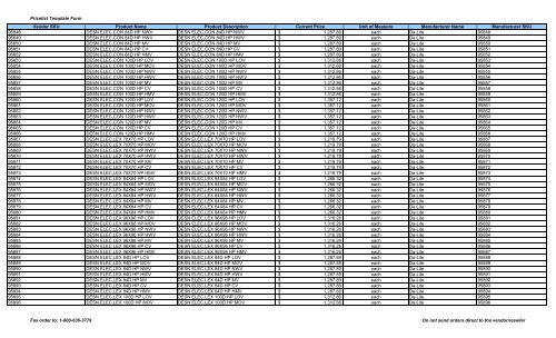 Current Price List (PDF) - Peppm