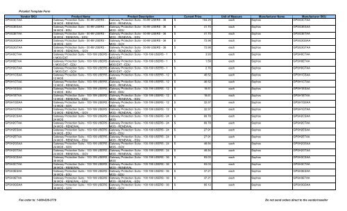 Current Price List (PDF) - Peppm