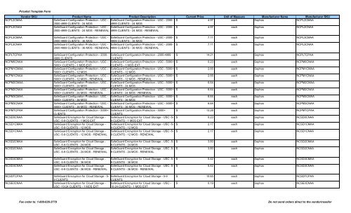 Current Price List (PDF) - Peppm