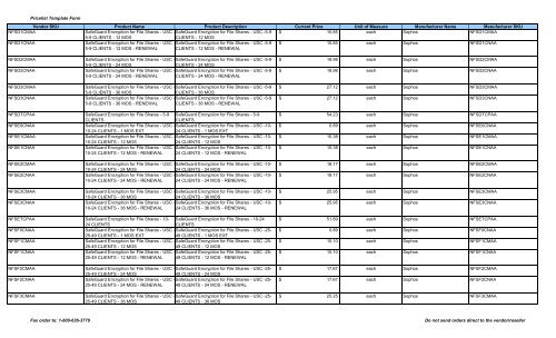 Current Price List (PDF) - Peppm