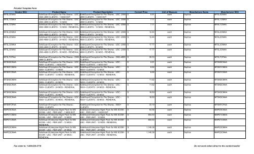 Current Price List (PDF) - Peppm