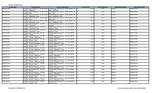 Current Price List (PDF) - Peppm