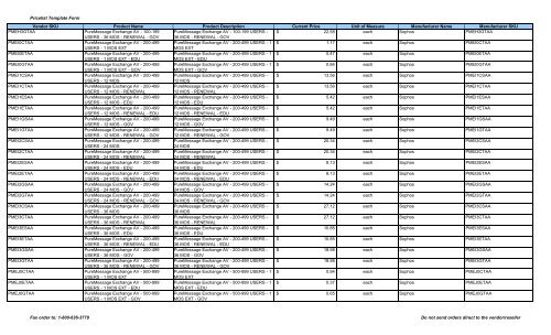 Current Price List (PDF) - Peppm