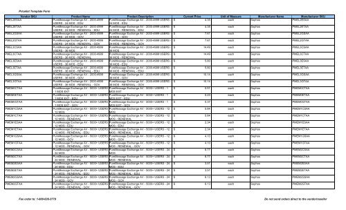 Current Price List (PDF) - Peppm